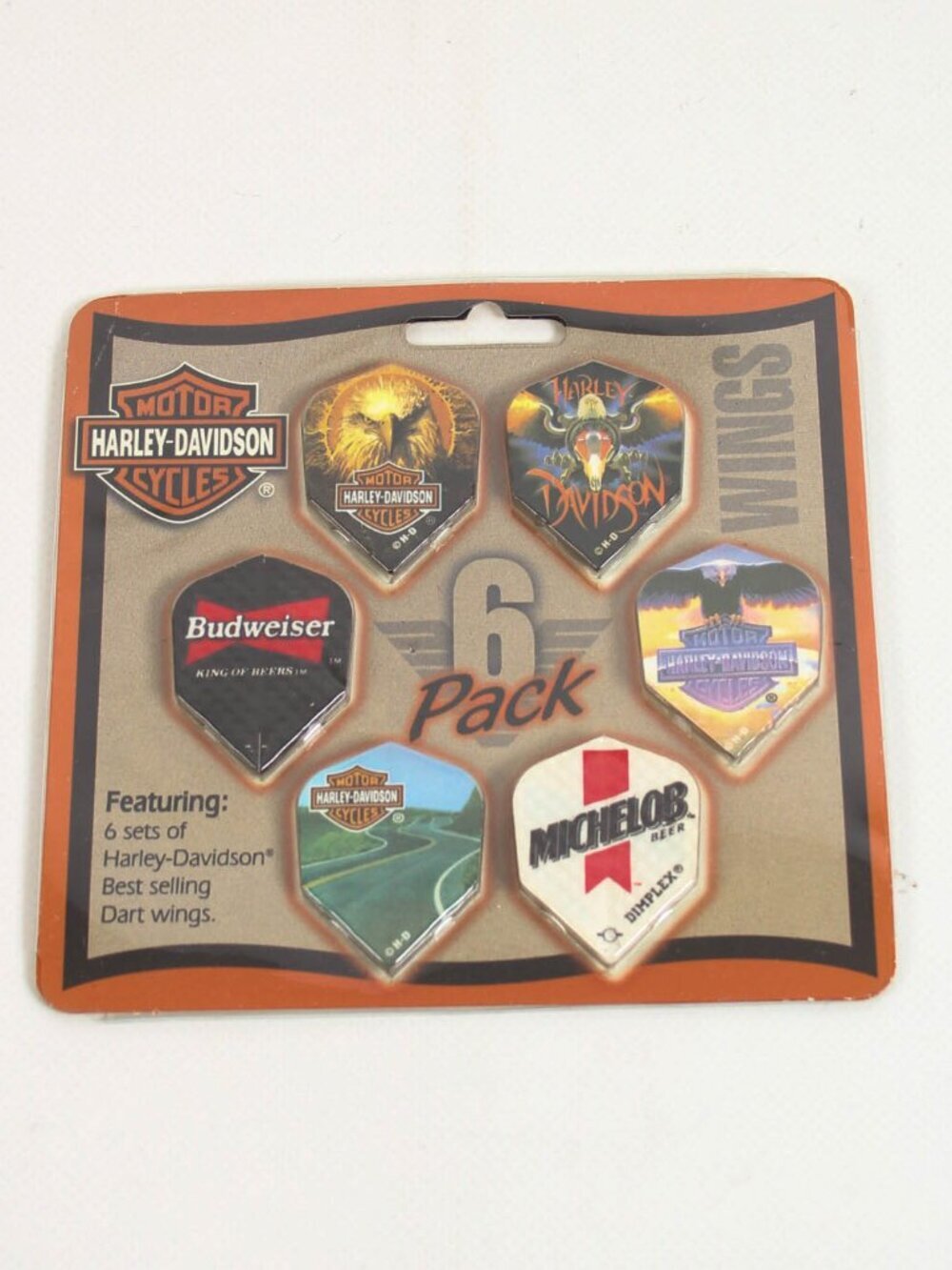 Harley-Davidson 6 Pack Dart Flights Wings - Vintage